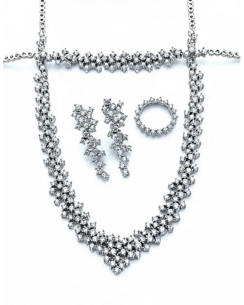 Palet Y Kolye Küpe Bileklik Yüzük Set