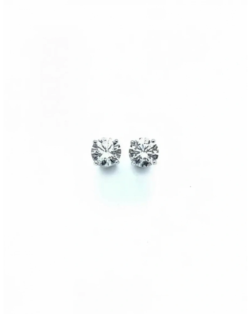 Mozanit 2ct Tektaş Küpe