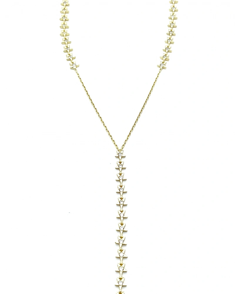 Taşlı Yıldız Y Kolye