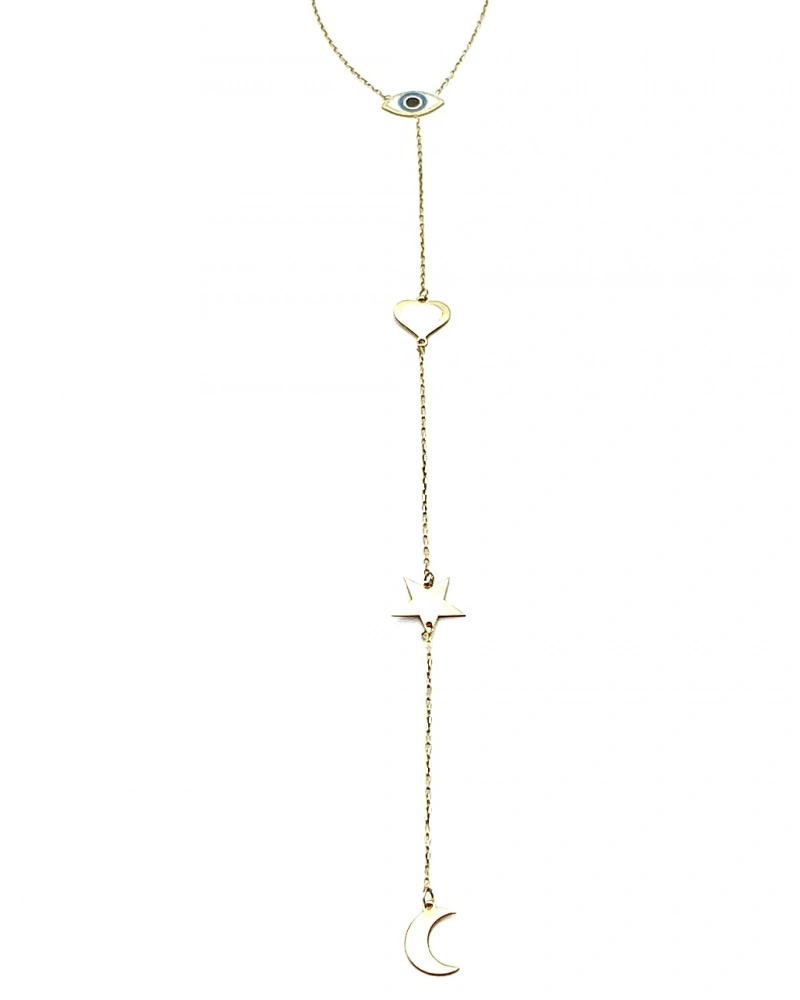 Göz Ayyıldız Kalp Y Kolye