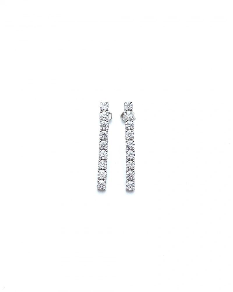 Mozanit 3mm 9taş Suyolu Küpe