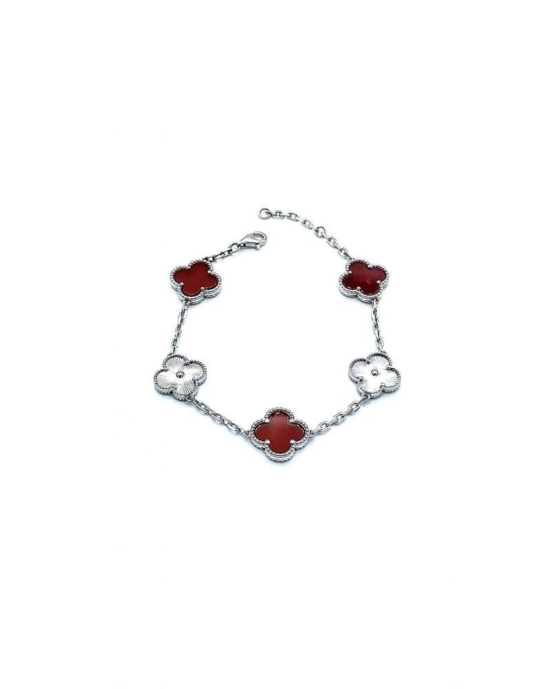 Akik Yonca Lazer Zincir Bileklik