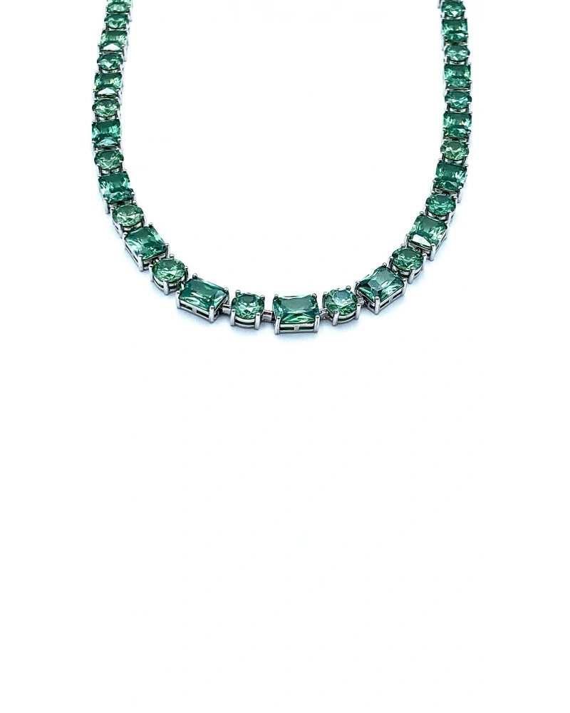 Alex Zümrüt Ddörtgen Suyolu Kolye