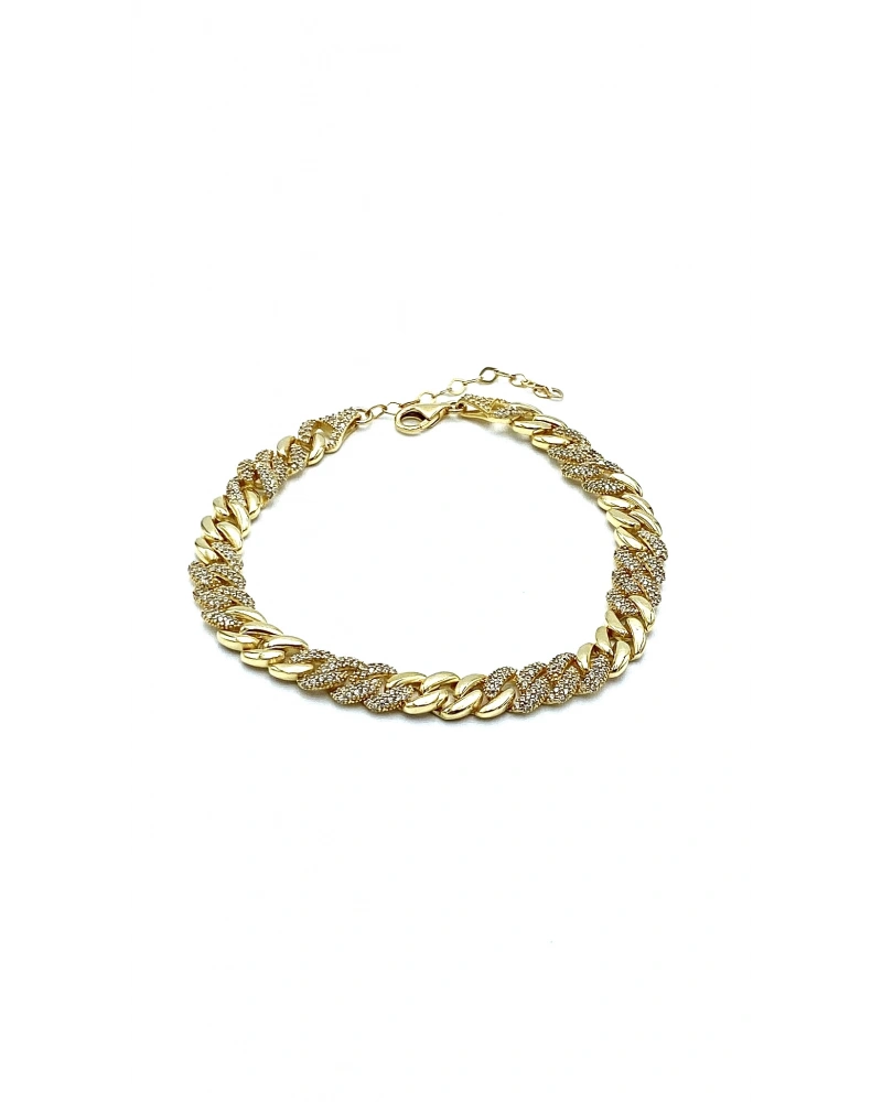 Aralıklı Taşlı 0,8cm Gurme Suyolu Bileklik