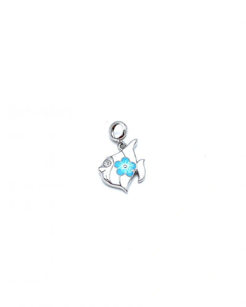 Beyaz Mine Daisy Balık Charm Kolye Ucu