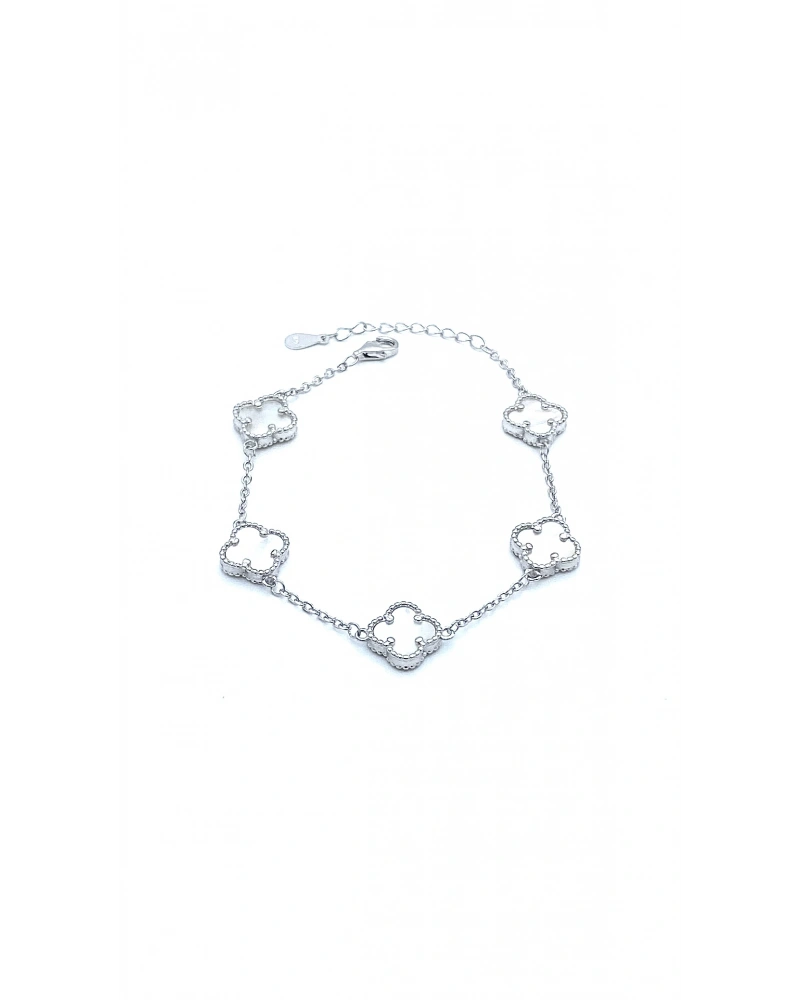 Beyaz Sedef 5li Yonca S Bileklik