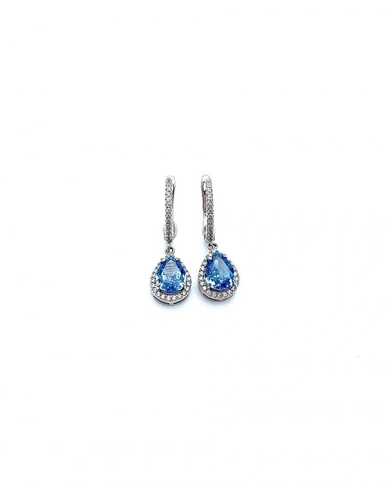 Blue Diamond Damla Aro Halka Küpe