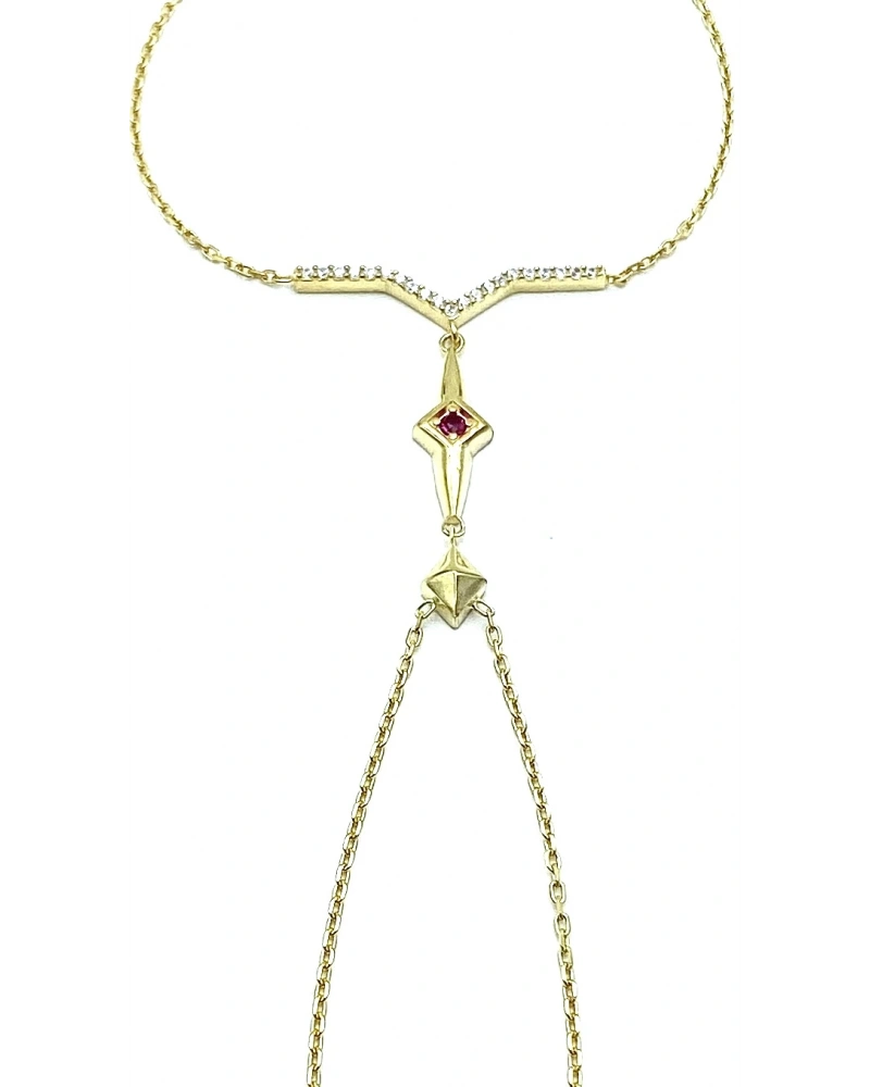 Bordo Taşlı Benny Şahmeran