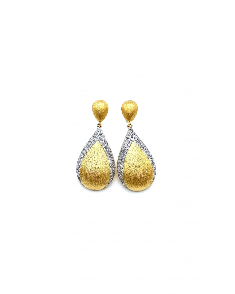 Buck 2 Renk Bombeli Damla Küpe