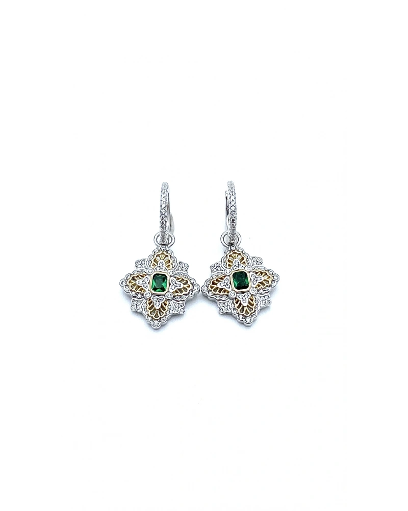 Buck Zümrüt Di Flower Küpe