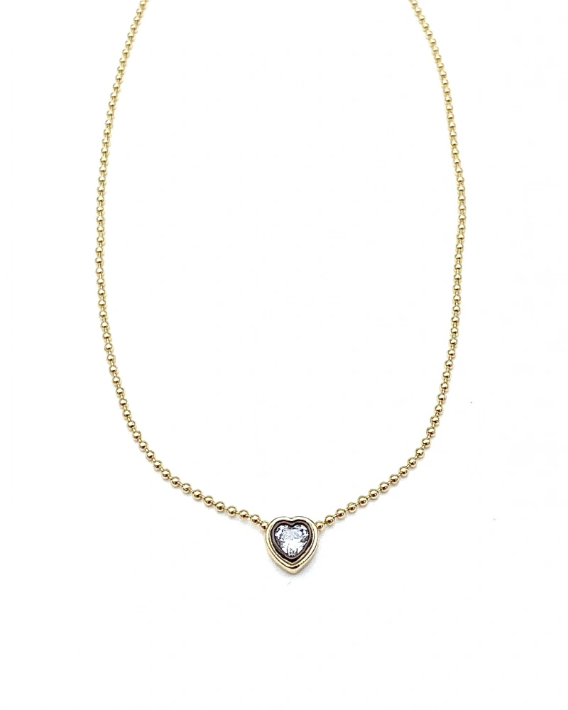 Cassie Black Mini Heart Dot Zincir Kolye