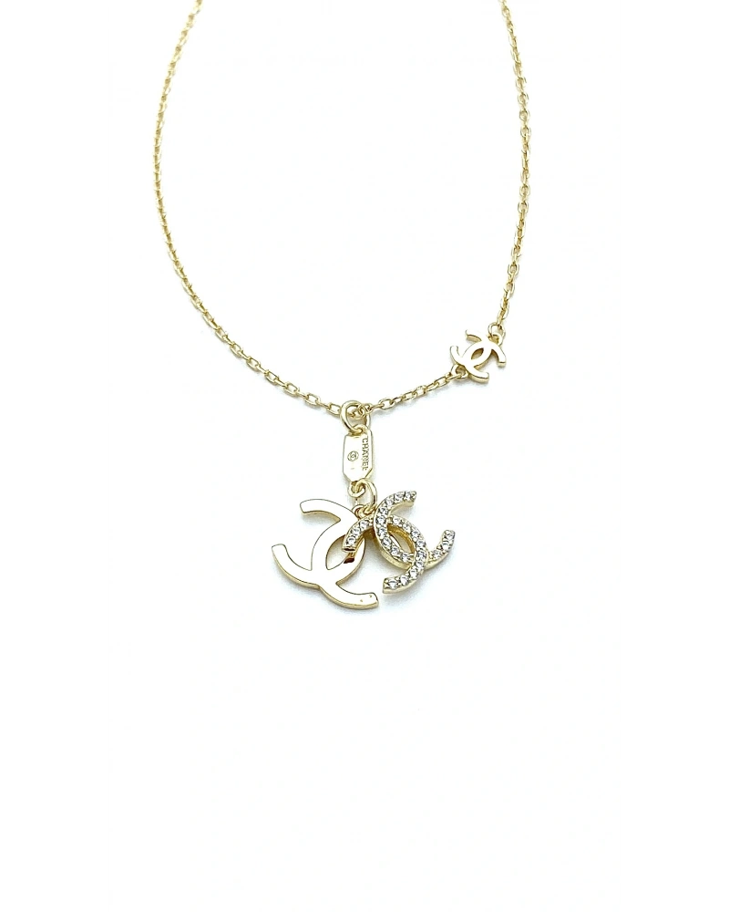 Chany Taşlı İkili Mini Kolye