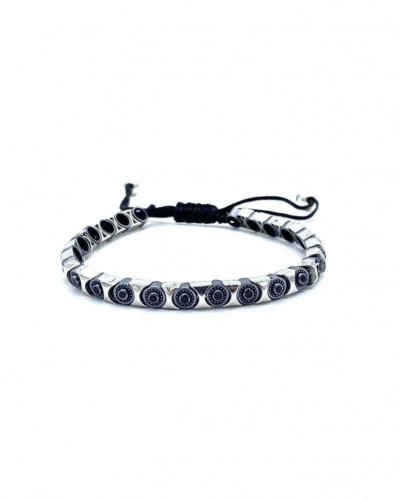 Circle Black Eskitme Tasarım İpli Bileklik