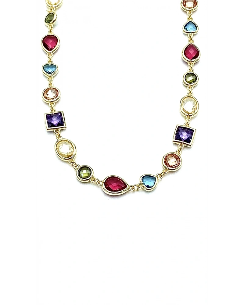 Colourfull Gömme Taş Kolye