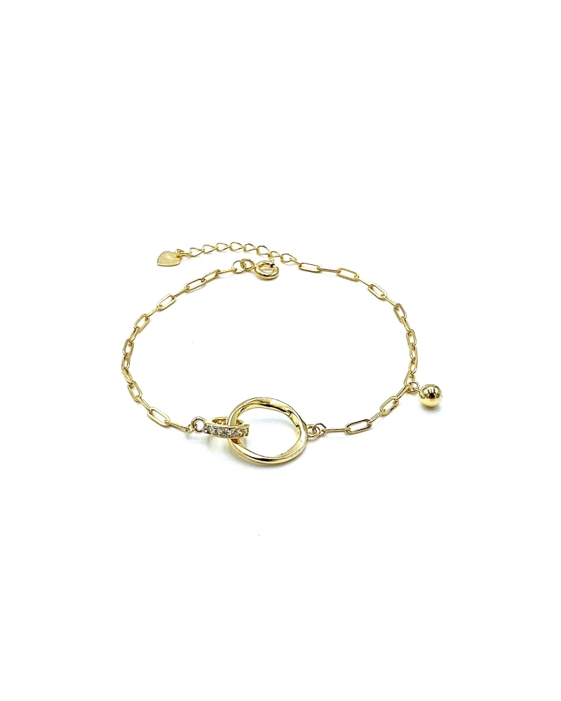 Double Circle Ataç Zincir Bileklik