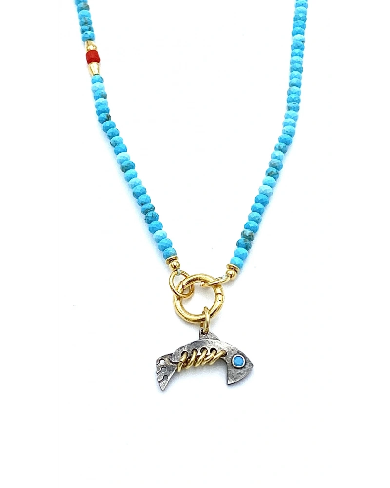 Firuze Fishbone Kolye