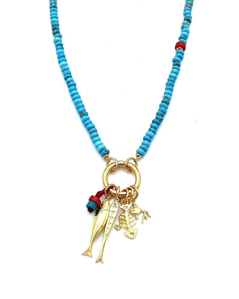 Firuze Multi Sea Charm Kolye