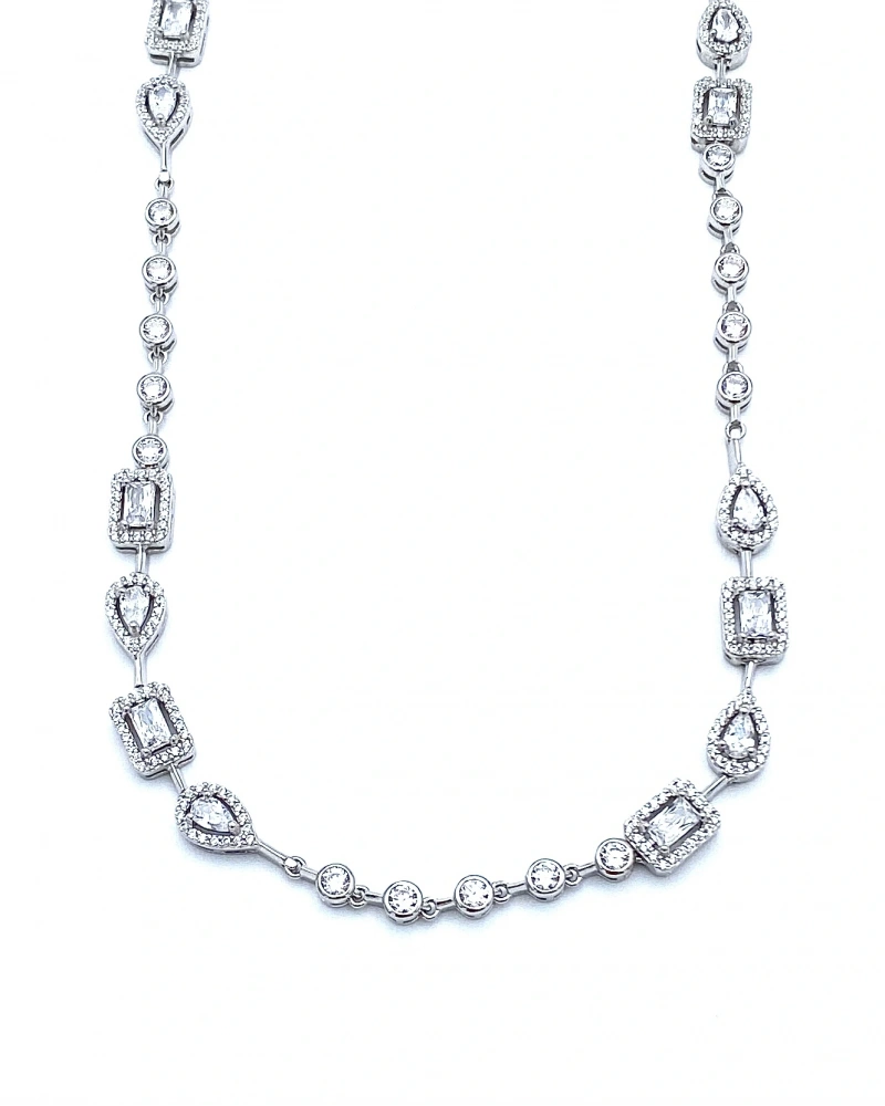 Geo Aro Gömme Suyolu Çubuklu Gerdanlık Kolye