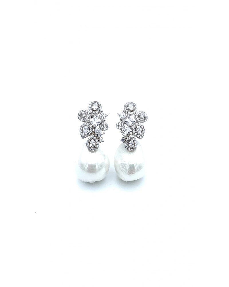 Geo Barok İnci Küpe