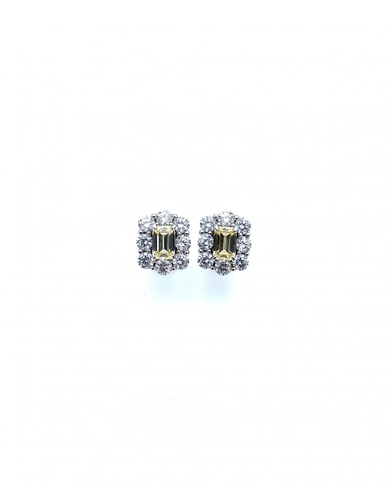 HW Sarı Baget 8 Taş Küpe