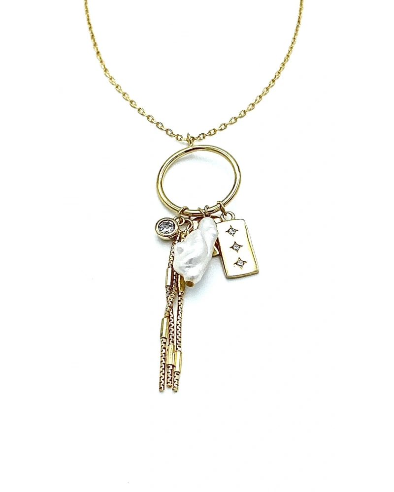 İnci Detaylı Summer Kolye