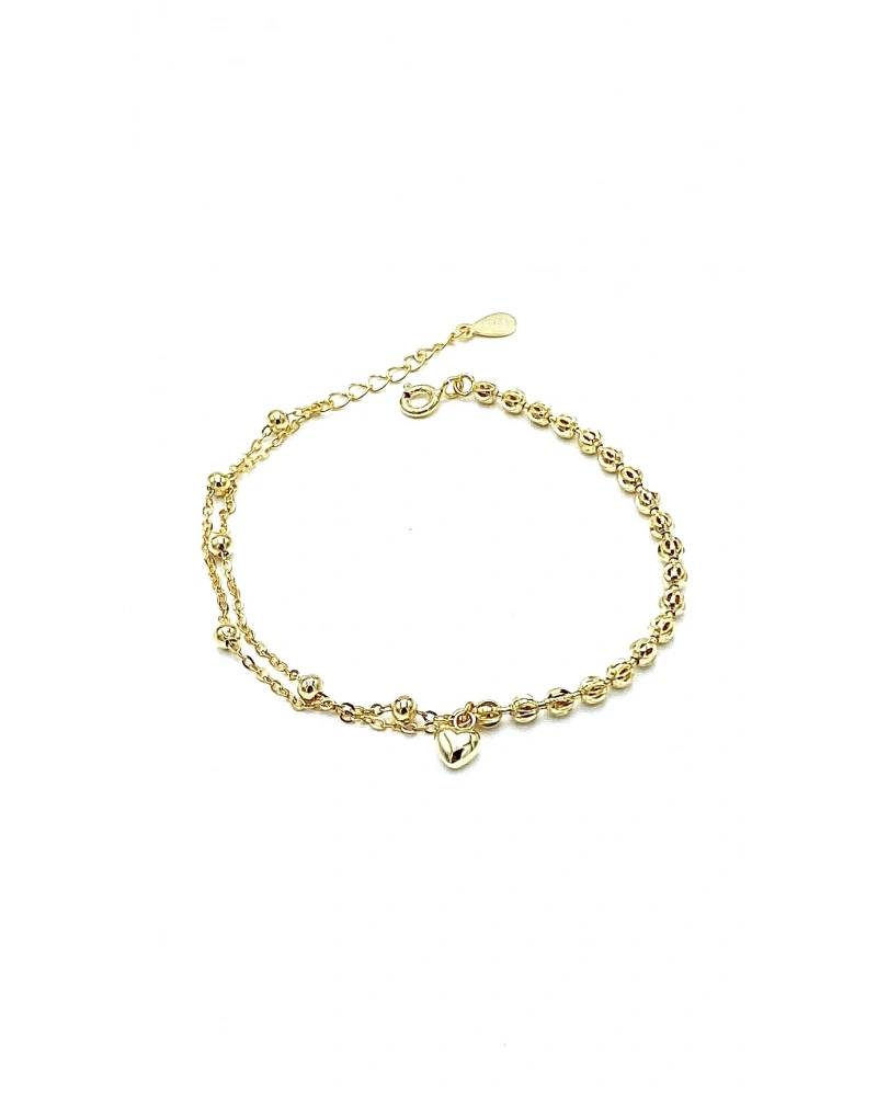 Kalp Sallantılı Dorika Zincir Bileklik