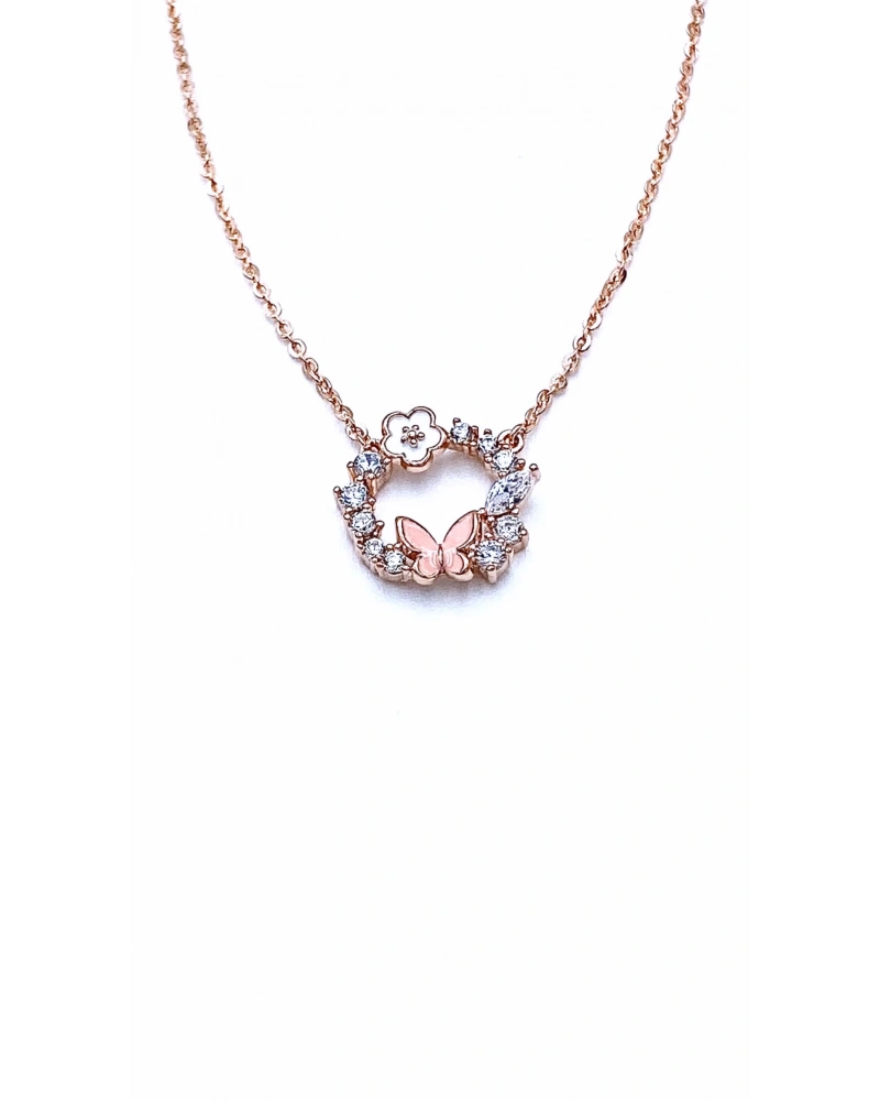 Kelebek Çelenk R Kolye