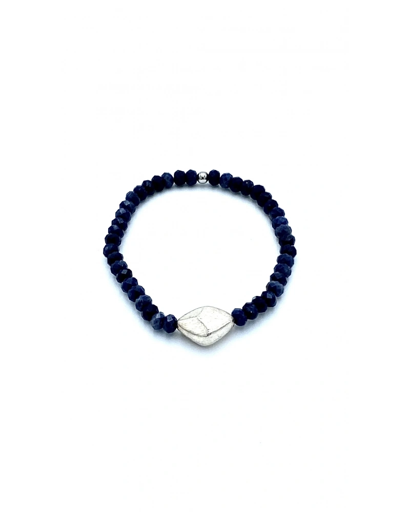 Kök Safir Gümüş Bileklik