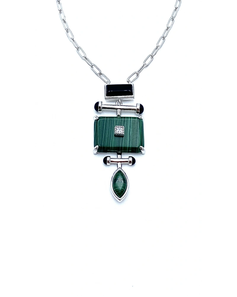 Malahit Figür Kolye