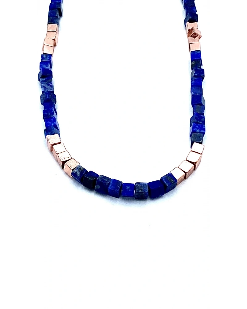 Mavi Lapis Küp Kolye