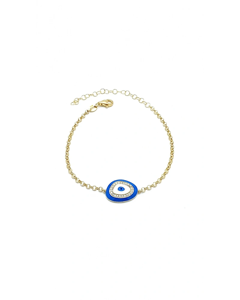 Mavi Mineli Nazar Bileklik