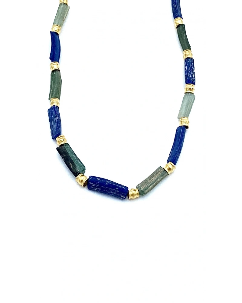 Mavi Yeşil Doğaltaş Kolye