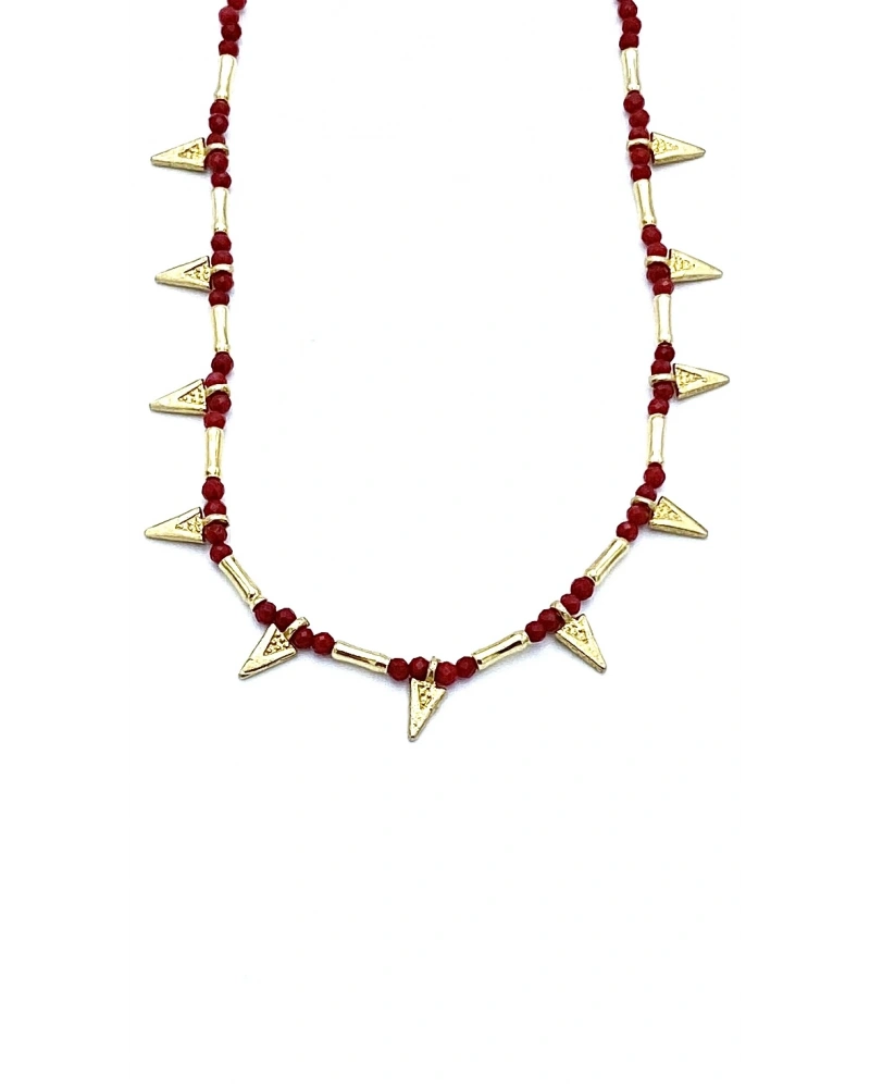 Mercan Doğaltaş Tri Kolye