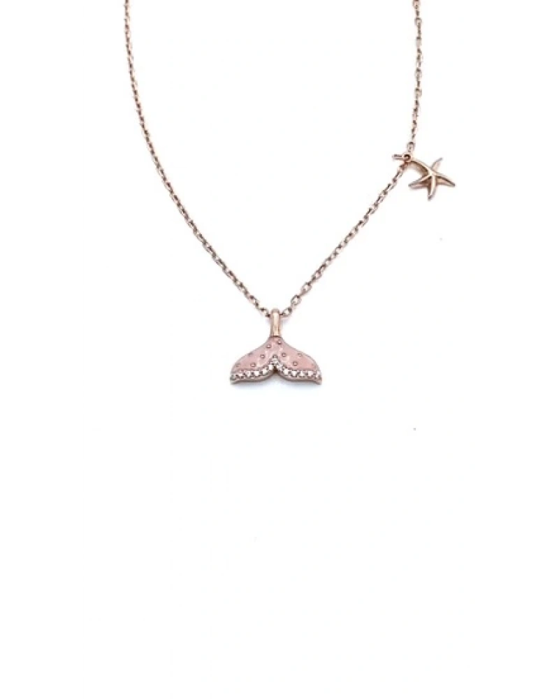 Mineli Balık Kuyruğu Kolye