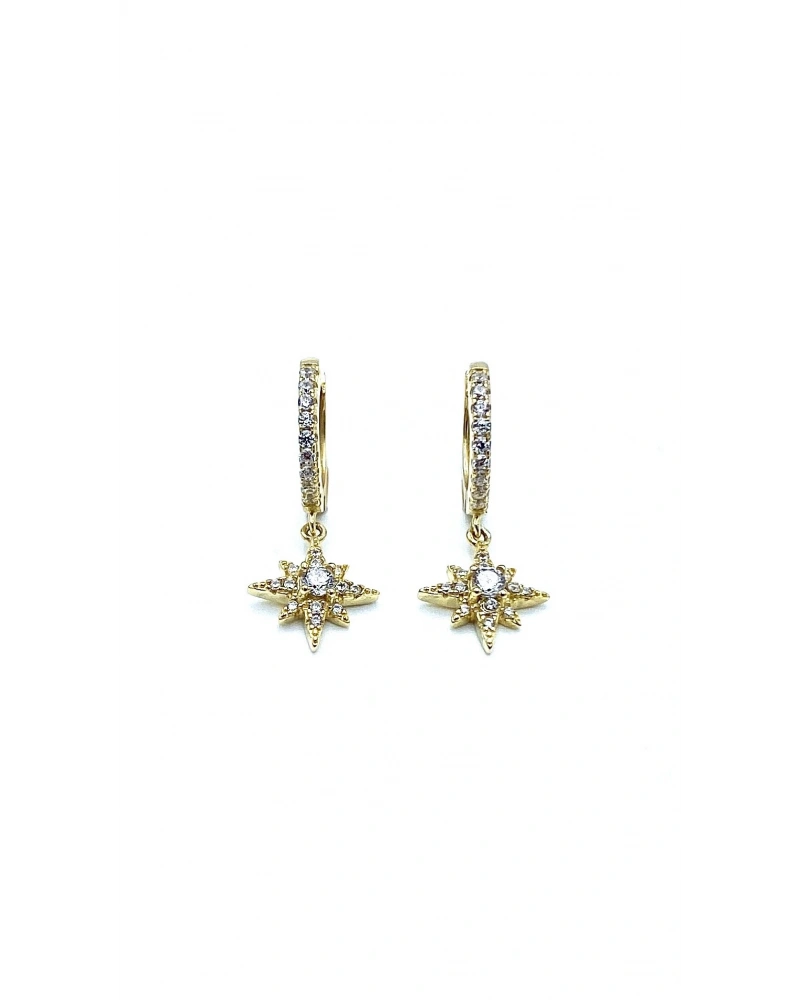 Mini Kuzey Yıldızı Halka Küpe