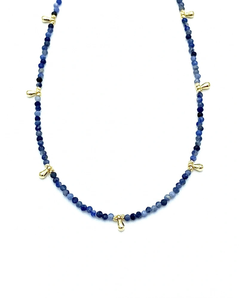 Mini Safir Doğaltaş Kolye