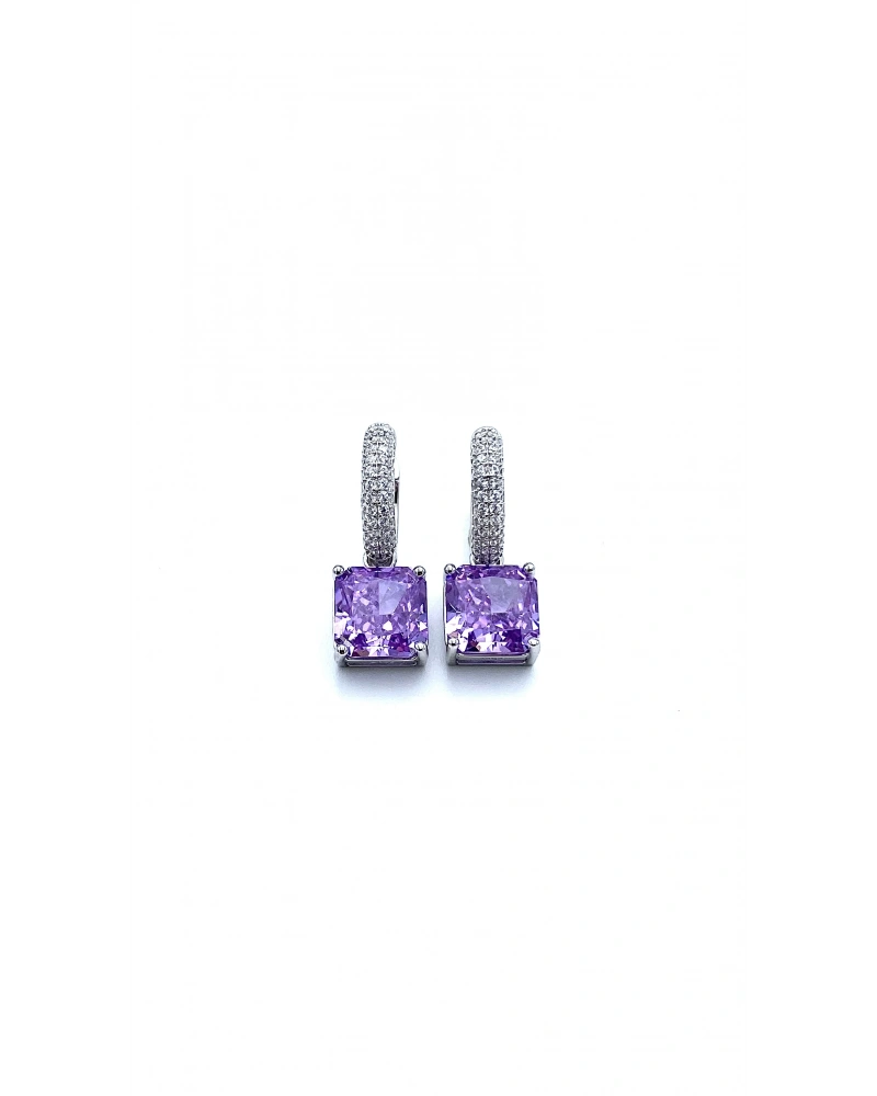 Mor Prenses Sallantılı Halka Küpe