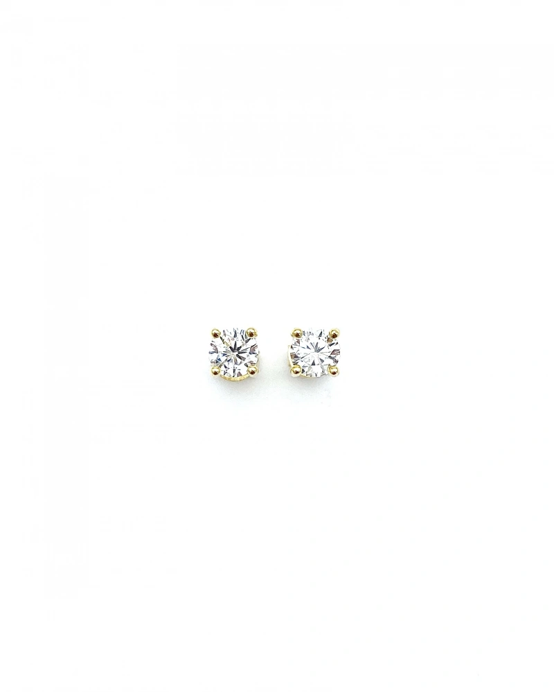 Mozanit 0,90ct Tektaş Küpe