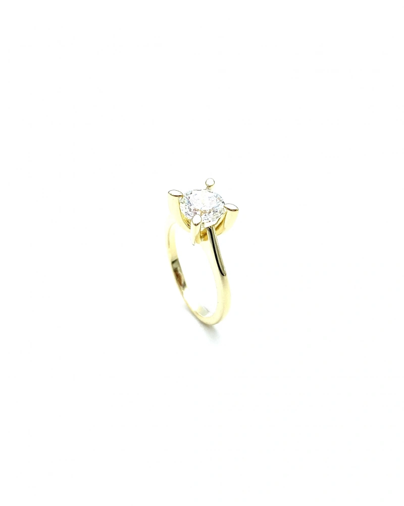 Mozanit 1.25ct 4 Badem Tırnak Tektaş Yüzük