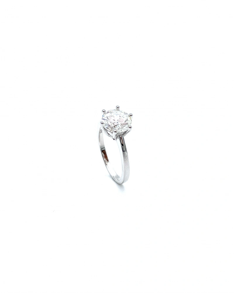 Mozanit 2.5ct 6 Tırnak Tektaş Yüzük