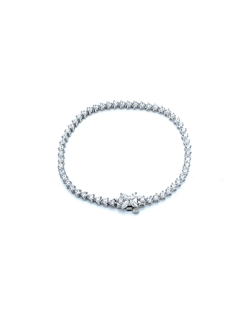 Mozanit 3 tırnak Mini Markiz Suyolu Bileklik