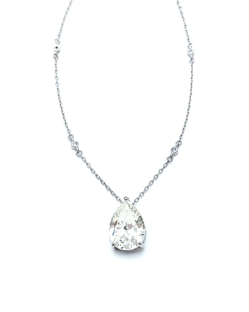Mozanit 4,5ct Damla Tektaş Kolye