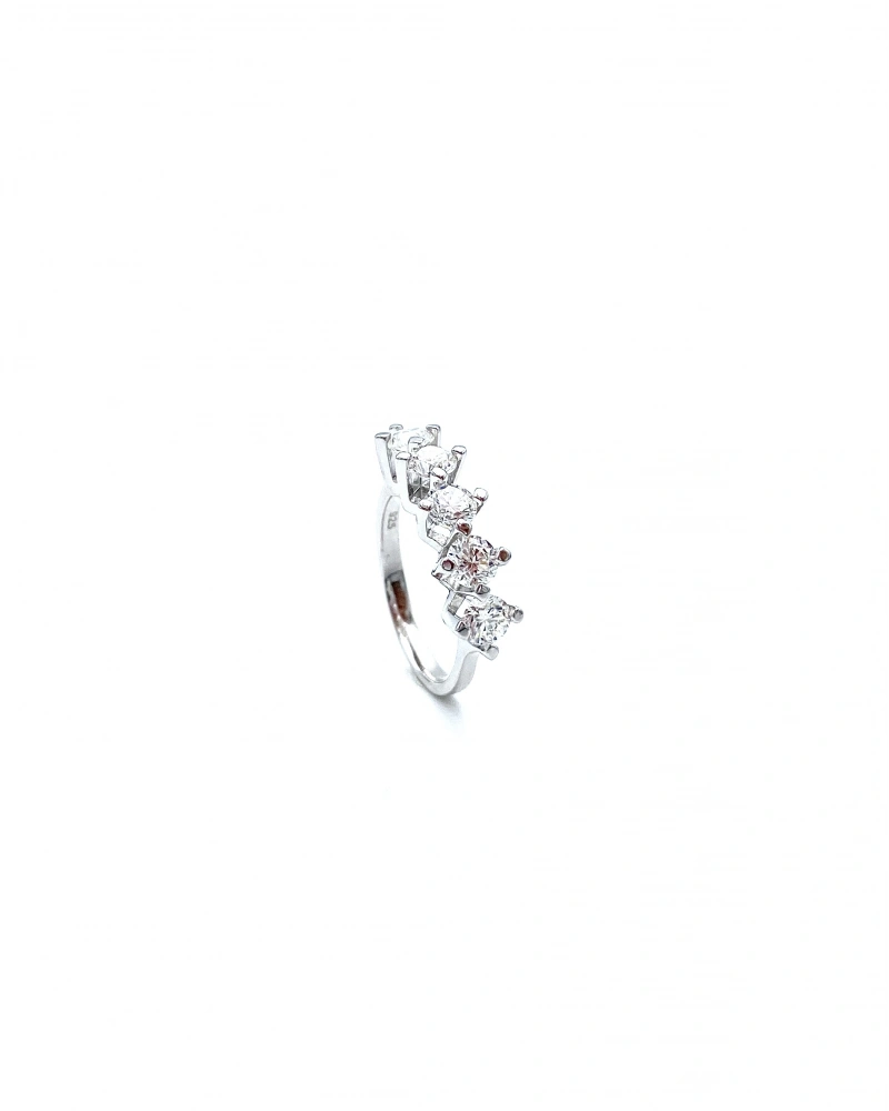 Mozanit 4mm Beştaş Yüzük