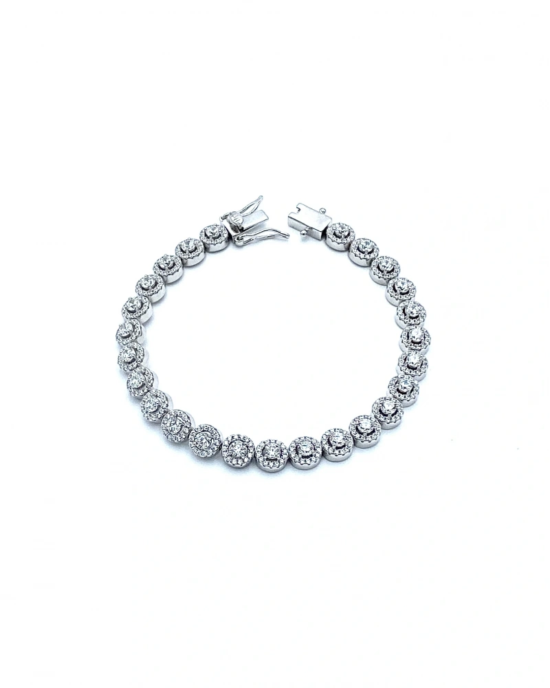 Mozanit Circle Aro Tektaş Suyolu Bileklik