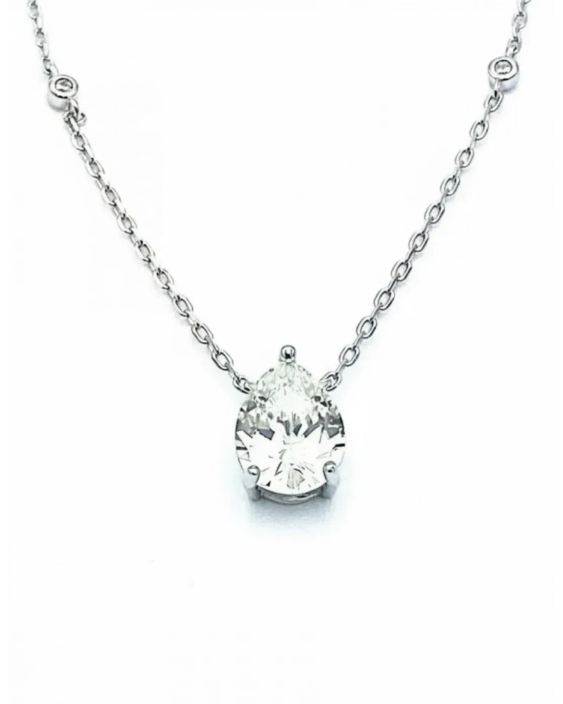 Mozanit Damla Stud Kolye