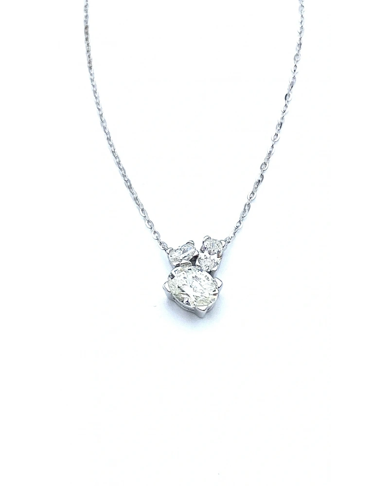 Mozanit Oval Trio Kolye