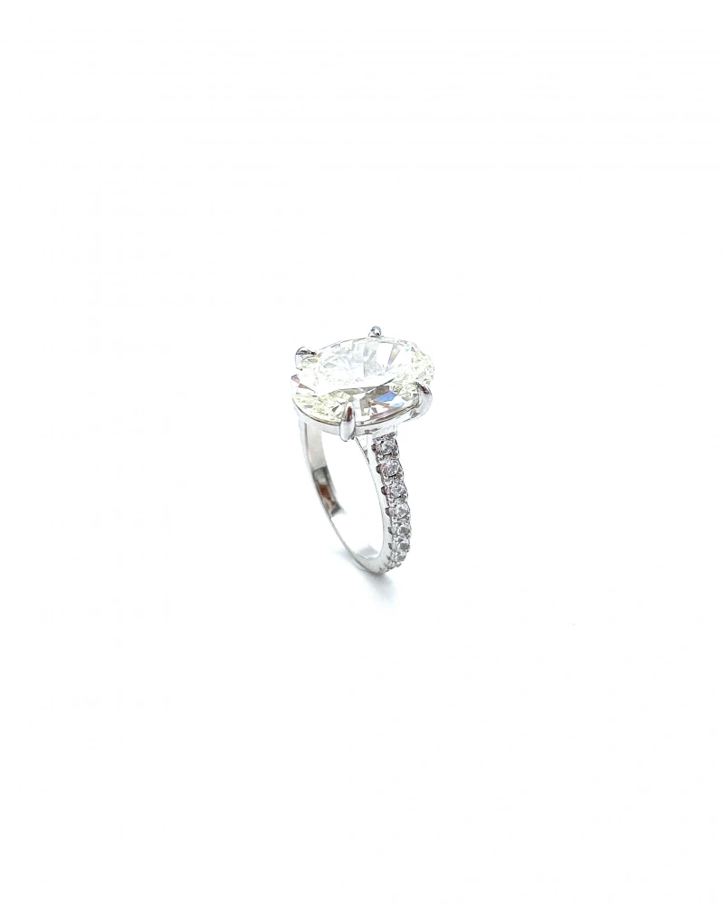 Mozanit Wedding Oval Tektaş Yüzük