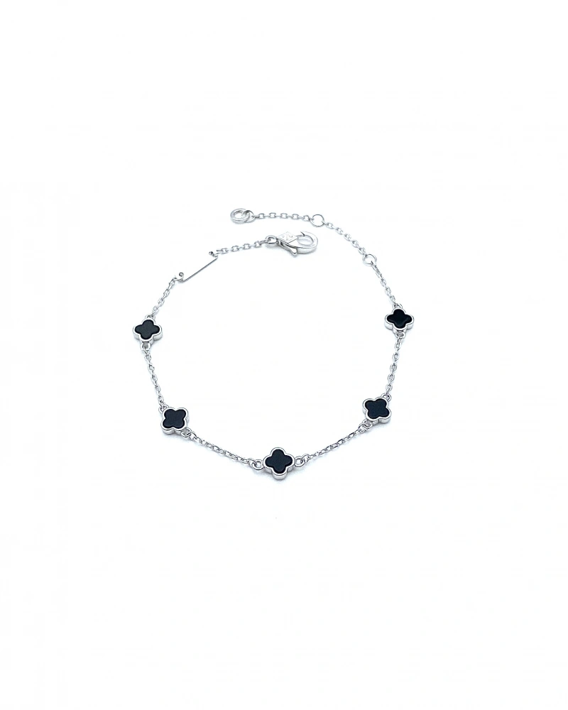 Onyx 5li Mini Yonca Zincir Bileklik