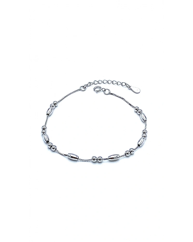 Oval Top Top Zincir Bileklik