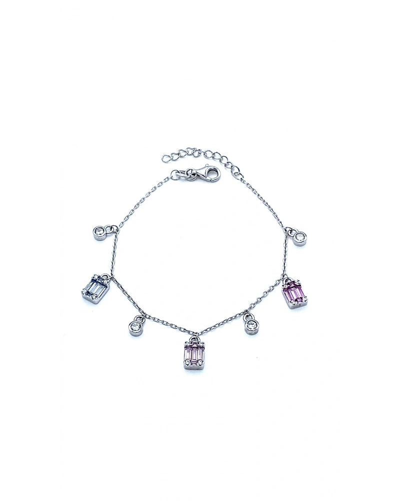 Pastel Palet Baget Sallantılı Zincir Bileklik